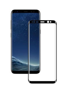 Buy Tempered Glass Screen Protector For Samsung Galaxy S8 Plus Clear/Black in Saudi Arabia