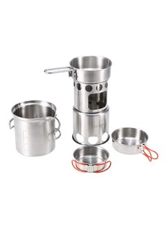 Buy 10-Piece Camping Cookware Mess Kit For Camp KItchen 17*13*13cm in UAE