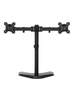 Buy Star Adjustable Desk Dual LCD Monitor Stand Arms Mount Screen 13 Inch To 27 Inch Support Black in Saudi Arabia