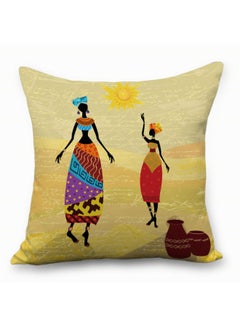 Buy Modern Art Printed Cushion Cover Multicolour 45 x 45cm in UAE