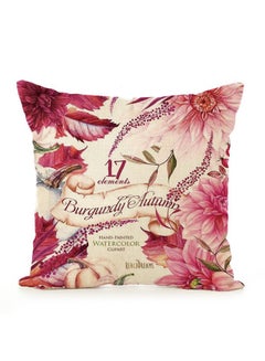 Buy Digital Flower Print Pillowcase Multicolour 45 x 45cm in Saudi Arabia