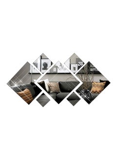 Buy Mirror Style Wall Sticker Thickness 1-2mm Silver 60x45cm in UAE