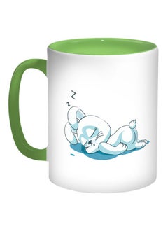 Buy Rabbit Printed Coffee Mug Green/White/Blue in Egypt