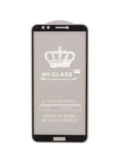 Buy 9H Glass Screen Protector For Samsung Galaxy A7 2018 Black in UAE