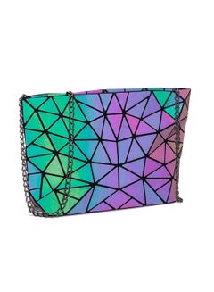 Buy Geometric Holographic Luminous Crossbody Bag Multicolour in UAE