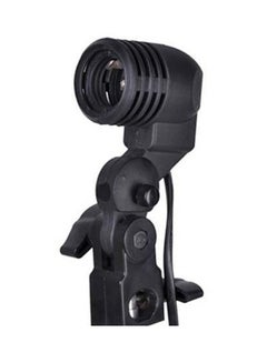 اشتري E27Black Flash Strobe Bulb Umbrella Holder Socket Studio Photo Light Stand Adapter Black في الامارات