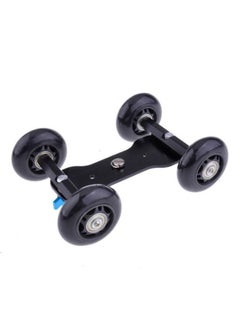 Buy 4 Wheel Desktop Camera Rail Car Table Dolly Video Slider Track Black in Saudi Arabia