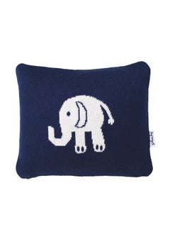 Buy Elephant Knitted Cotton Pillow Cover in UAE