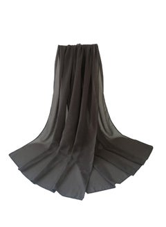 اشتري Crepe Chiffon Scarf Charcoal Grey في الامارات