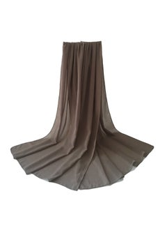 اشتري Crepe Chiffon Scarf Chocolate Brown في الامارات