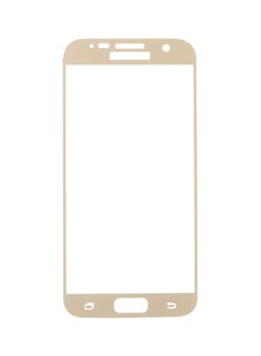 اشتري لاصقة حماية زجاجية للشاشة لهاتف سامسونج جالاكسي S7 شفاف/الذهب 5.1 بوصة في الامارات