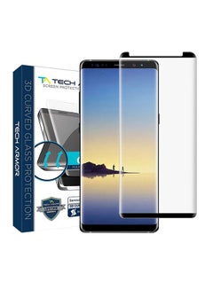 Buy Tempered Glass Screen Protector For Samsung Galaxy Note 8 Clear/Black in Saudi Arabia