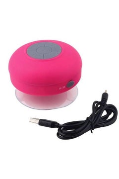 Buy USB Bluetooth Speaker With Mini Mic Shower Pink/White/Black in UAE