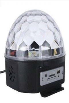 اشتري مكبر صوت متعدد الوسائط ومزود بإضاءة LED ديسكو أسود في السعودية
