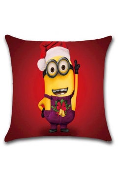 Buy New Year Theme Printed Pillow cotton Red/Yellow/White in UAE