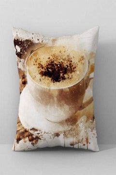 Buy Printed Cushion Cover Polyester Brown/Beige in UAE