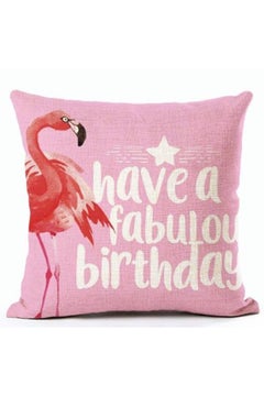 Buy Printed Cushion Cover combination Pink/White/Red 45x45cm in UAE