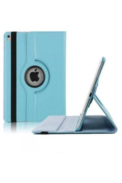 Buy 360 Degree Rotating Stand Case With Smart Cover Auto Sleep / Wake Feature For Apple iPad 9.7 Inch Blue in UAE