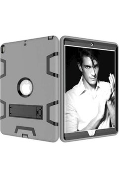 Buy Hybrid Shockproof Hard Case Cover Stand For iPad (2017) 9.7 Inch 9.7inch Grey in UAE