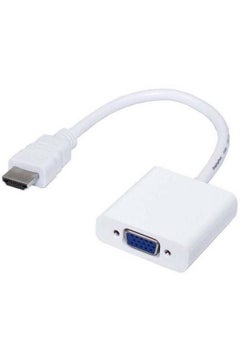 Buy HDMI Male To VGA Female Video Converter Adapter Cable White in UAE