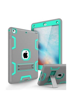 Buy New iPad 9.7 Inch 2017 Case Three Layer Ultra Hybrid Shock Resistant Fullbody Protective Case With Kickstand For New iPad 9.7 Inch 2017 Model in UAE