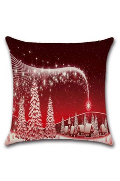Buy New Year Theme Printed Cushion Cotton Red/White in UAE