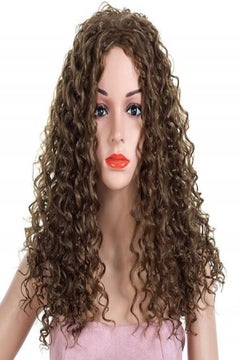 Buy Wavy And Curly Hair Wig Brown in Saudi Arabia