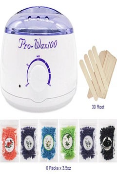 Buy Pro Wax 100 Hot Wax Warmer Set White/Blue in UAE