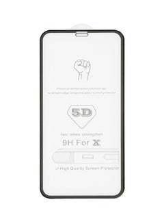 Buy 5D Tempered Glass Screen Protector For Apple iPhone X Black in Saudi Arabia