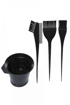 Buy 4-Piece Hair Dye Brush Kit Black in UAE