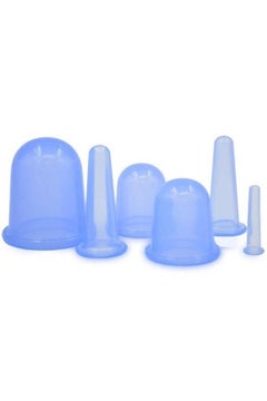 اشتري 6-Piece Facial And Home Use Massage Cups Set Blue في الامارات