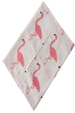 اشتري 3-Piece Bird Printed Tissue Box Set بيج / وردي 23x17 ملليمتر في السعودية