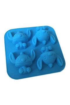 Buy Cartoon Characters Silicone Cake Mould Blue 19.5x19x2.5cm in UAE