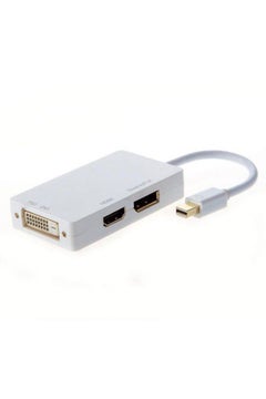 Buy 3-In-1 Mini Displayport Adaptor White/Gold in Egypt