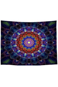 اشتري Mandala Printed Boho Wall Tapestry Hanging Multicolour 150x130centimeter في السعودية