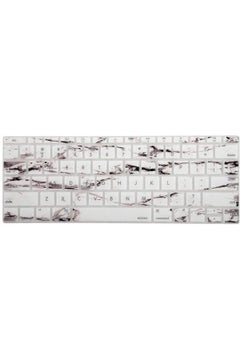 Buy Marble Series Keyboard Cover For Apple MacBook Pro 13/15-Inch White/Grey in UAE