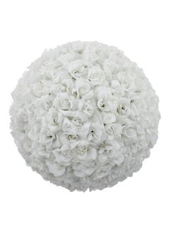 Buy Artificial Rose Flower Ball White 14centimeter in UAE