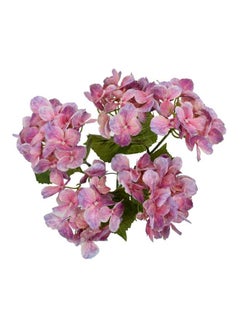 Buy Artificial Hydrangea Bouquet Pink/Green in UAE