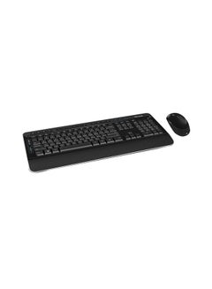 Buy Microsoft Wireless Keyboard and Mouse 3050 , Arabic, Black, PP3-00001 Black in UAE