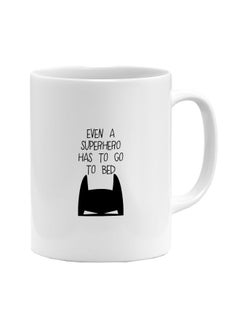 Buy Batman Super Hero Printed Coffee Mug White/Black in Saudi Arabia