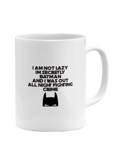 Buy Batman Quote Printed Coffee Mug White/Black in UAE