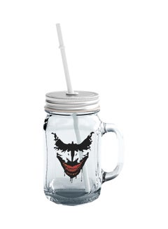 Batman Quote Printed Mason Jar With Straw Clear/Yellow/Black 15ounce price  in UAE | Noon UAE | kanbkam