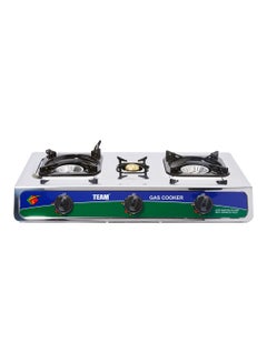 Buy Auto Ignition Triple Burner Gas stove TGC-132 Silver in UAE