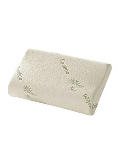 Buy Comfort Orthopedic Bamboo Fiber Sleeping Pillow Memory Foam Pillows Bamboo Beige 50*30*10centimeter in Egypt
