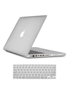 Buy Hard Case Cover With Screen Protector And Keyboard Skin For Apple MacBook Air Silver in UAE