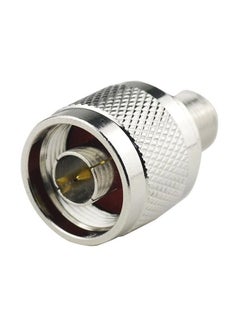 Buy Female To Male Plug Jack RF Coaxial Adapter Connector Silver in Saudi Arabia