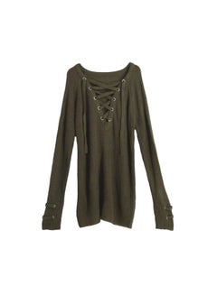 Buy Full Sleeves Pullover Dress Green in UAE