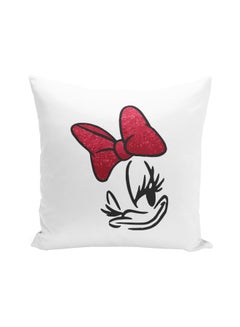 Buy Donald Duck Printed Decorative Pillow polyester Red/Black/White 16x16inch in UAE