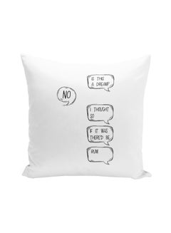 Buy Jack Sparrow Themed Decorative Pillow White/Black 16x16inch in Saudi Arabia