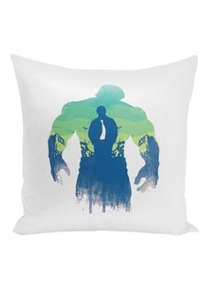 اشتري Hulk Printed Decorative Pillow White/Blue/Green 16x16 inch في الامارات